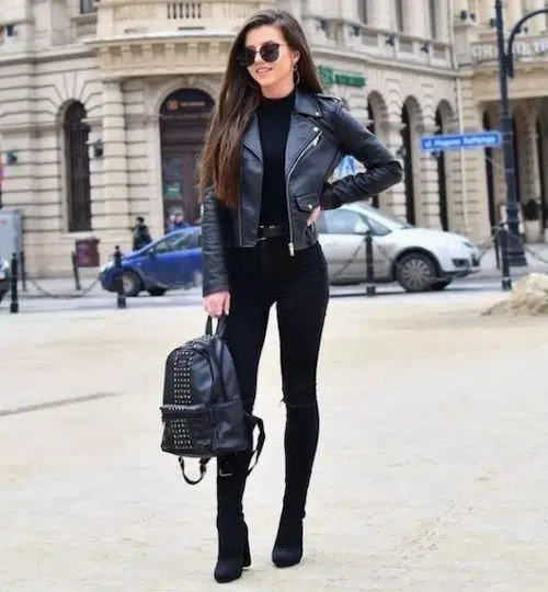 outfit pants negro mujer