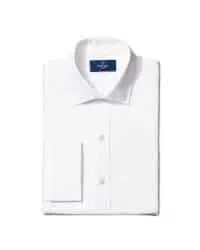 camisa blanca formal para mancuernillas para hombre