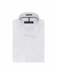 camisa de vestir blanca corte ajustado para hombre