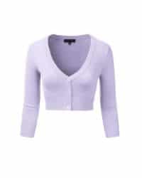 Suéter bolero corto lila 