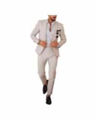 comprar traje sastre para hombre de dos piezas slim fit color arena