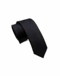 corbata negra delgada formal y lisa para hombre