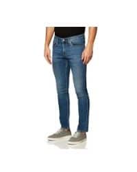 jeans slim fit azul medio para hombre