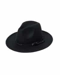 Sombrero negro de ala ancha 