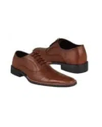 zapatos de vestir color marron con agujetas para hombre