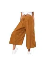 pantalones harem capri con estampado de lunares sueltos de pierna ancha plisados de cintura alta