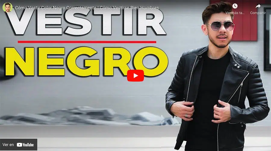 video hombre outfit negro