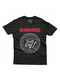 Playera negra estampado Ramones