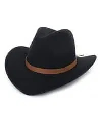 sombrero negro tipo vaquero para mujer