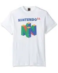 Playera blanca con estampado retro de Nintendo 64