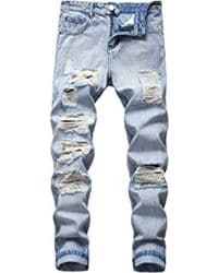 Jeans ajustados con desgaste