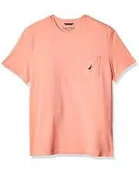 Camiseta cuello redondo color coral