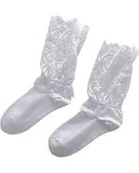 Calcetines blancos al tobillo de encaje