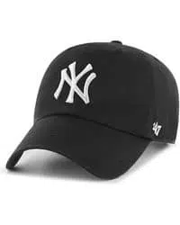 Gorra negra con bordado blanco de NY yankees