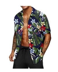 Camisa hawaiana floreada