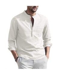 camiseta blanca lino algodon 