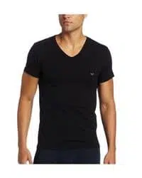 camiseta negra de manga corta algodon 