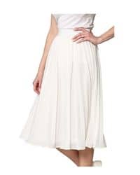 Falda blanca plisada