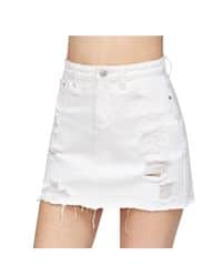 minifalda blanca de mezclilla 