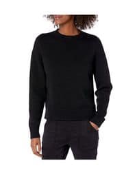 Suéter negro de algodón manga larga