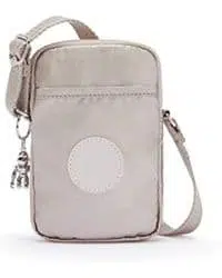 Mini bolso crusado porta celular beige Kipling con llavero