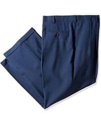 Pantalon de vestir de cintura alta plisado azul marino