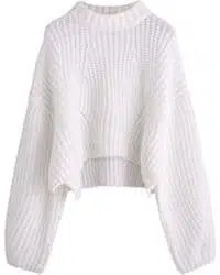 Suéter corto oversize tejido