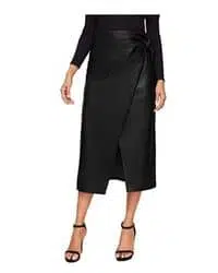 falda larga con abertura negra 
