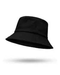 bucket hat negro liso 