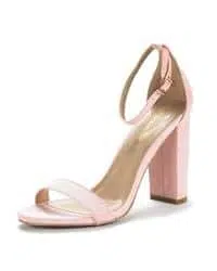 Sandalias de tacón palo de rosa