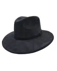 Sombrero negro de gamuza