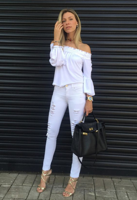 50 Outfit con pantalón blanco 】 como combinarlos