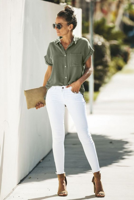 50 Outfit pantalón blanco 】 como combinarlos